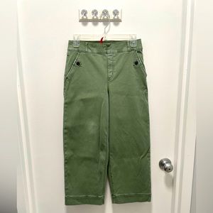 Spanx cropped leg washed twill pants